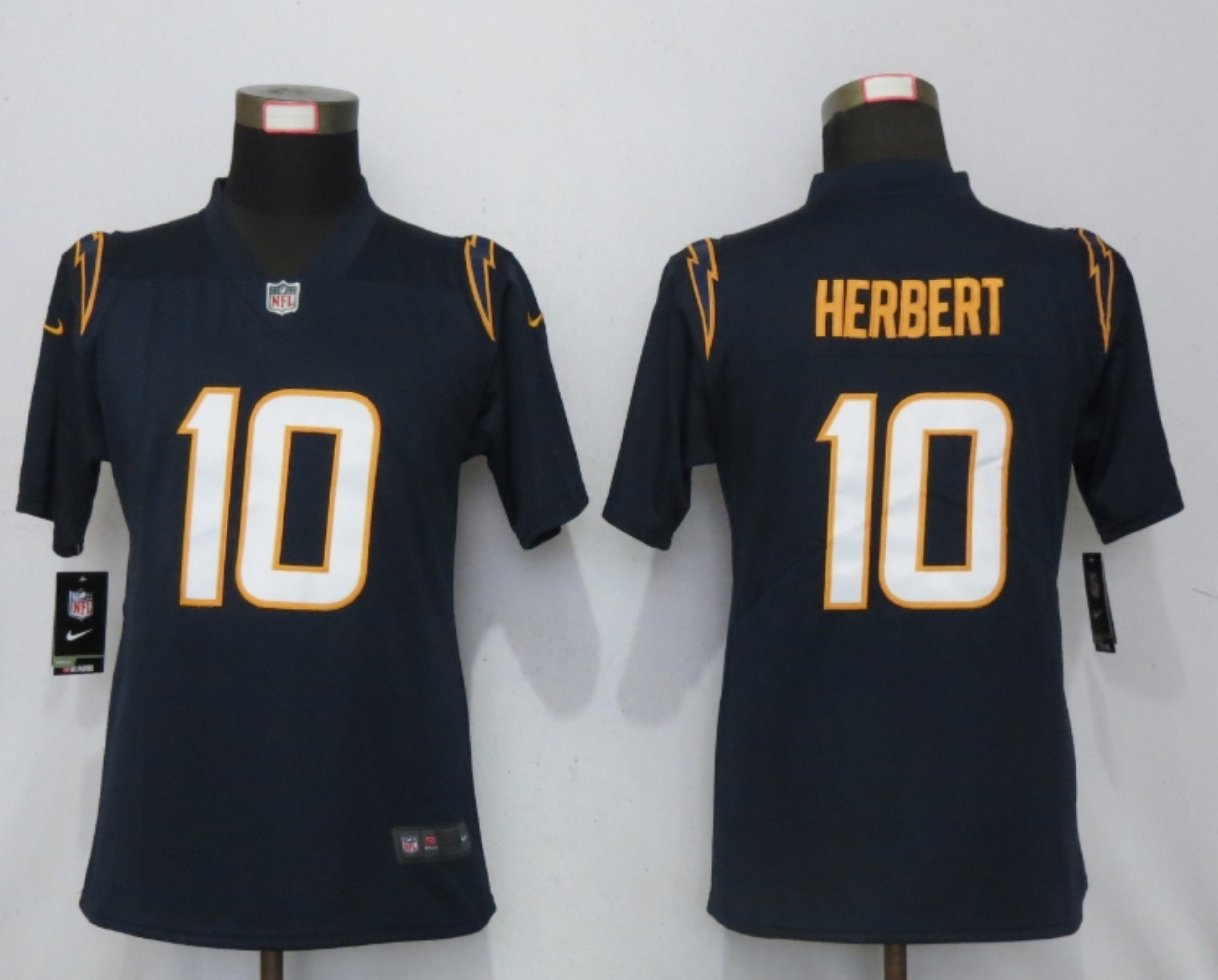 Women New Nike San Diego Chargers #10 Herbert Navy Blue os Angeles Chargers Alternate Elite Playe->women nfl jersey->Women Jersey